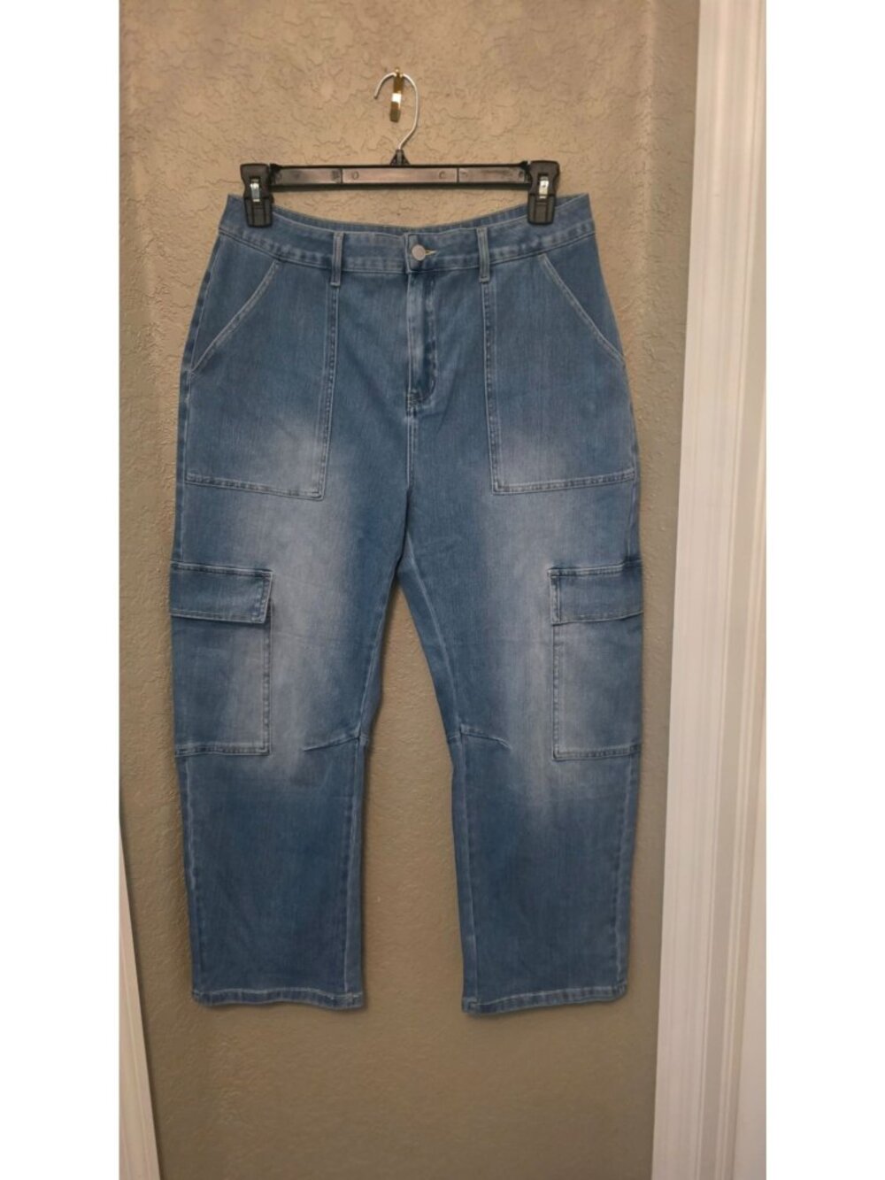 Halara Flex Mid Rise Barrel Cargo Jeans size XL Regular NWOT